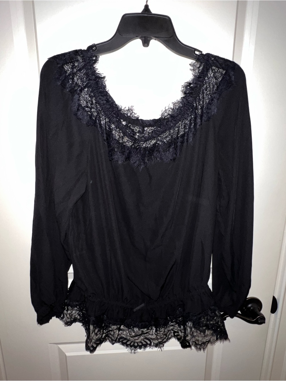 Womens jessica simpson lace shirt size L